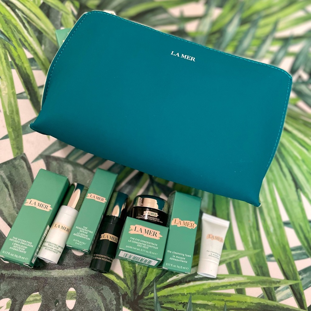 deluxe la mer set of 6 bestsellers NEW pouch eye concentrate serum foam emulsion